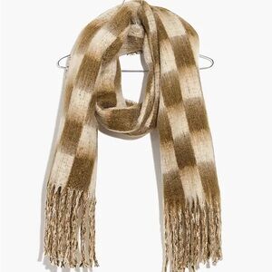 Checkered Scarf Madewell - NWT thick and warm